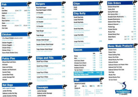 Newbridge Fish menu