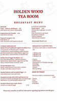 Holden Wood Antiques Centre And Tearooms menu