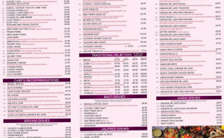 Massala Indian Takeaway menu