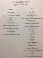 Old White Horse menu