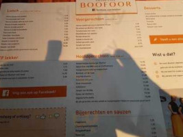 Boofoor menu