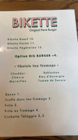 Bikette Original Farm Burger menu