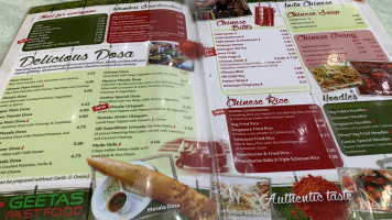 Geetas Fast Food menu