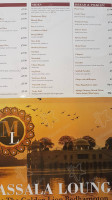 Massala Lounge menu