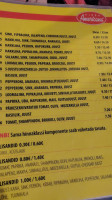 Pizza Americana menu