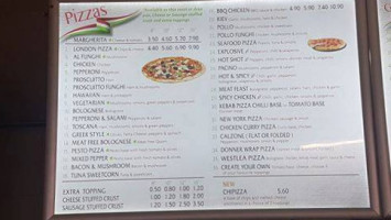 Westlea Pizza menu
