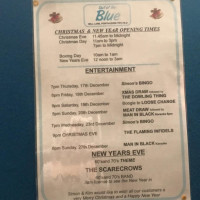 The Blue Anchor Inn menu