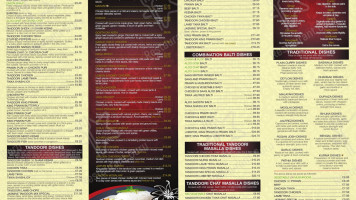 Jasmine Tandoori Balti menu