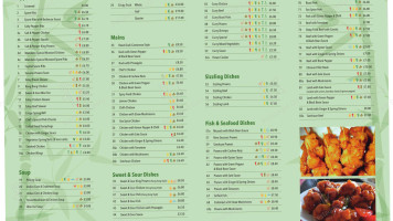 The Mandarin Chef menu