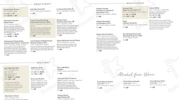 The Terrace Brasserie menu
