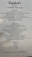 Urquhart's menu