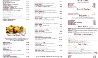 Khan's Tandoori menu