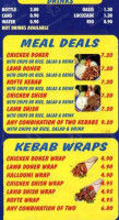 Kebab Centre menu