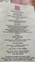 The Fox Inn menu