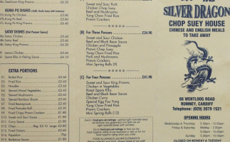 Silver Dragon menu