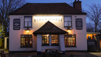 The Black Horse At Densole outside