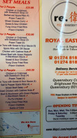 The Royal Eastern menu