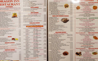 Dragon Inn Chinese menu
