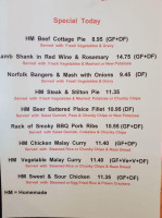 New Inn, Roughton menu