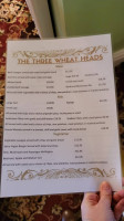 Three Wheat Heads menu