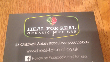 Heal For Real Organic Juice inside