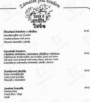 Restaurace Zámeček Pod Hradem menu