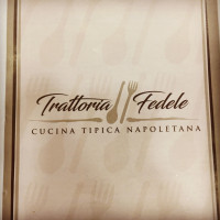 Trattoria Fedele menu