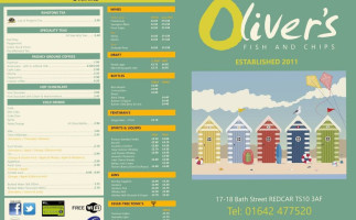 Oliver's Fish Chip Redcar menu