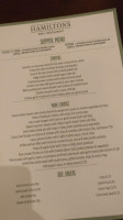Porthead Tavern And Hamiltons menu