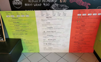 Bravo Pizzeria menu