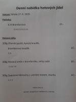 Restaurace U Nádraží menu