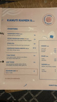Kanuti Ramen menu