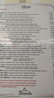 Bionda menu