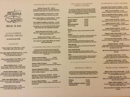 Stroma Bistro And Bar menu
