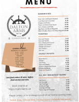 Dalton Arms menu
