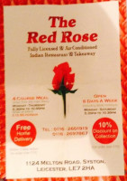 Red Rose menu