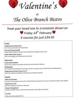 The Olive Branch Bistro menu