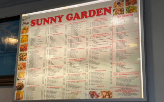 The Sunny Garden menu