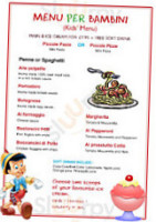 Pinocchios Office menu