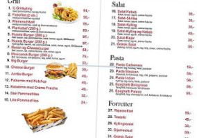 Burger Palace menu