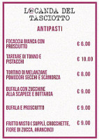 La Locanda Del Tasciotto menu