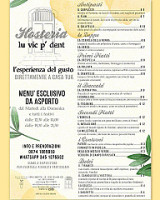 Hosteria Lu Vic P' Dent menu