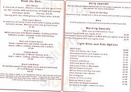 Town Hall Cafe Deli menu