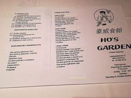 Ho's Garden menu