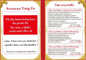 Yong Fu menu