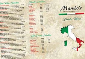 Mambos Italiano menu