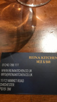 Reina Kitchen menu