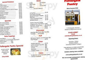 Pottergate Pantry menu
