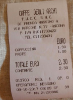 Caffe T.u.c.c. Di Prenda Massimo Armando C. menu