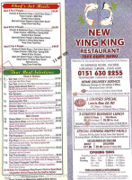 Ying King menu